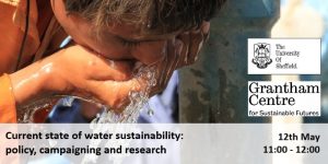 free sustainability webinars: poster for Current state of water sustainability