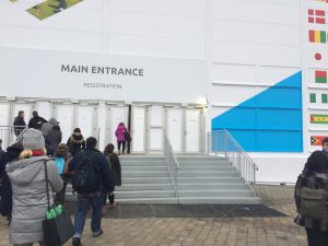 the main entrance to COP24