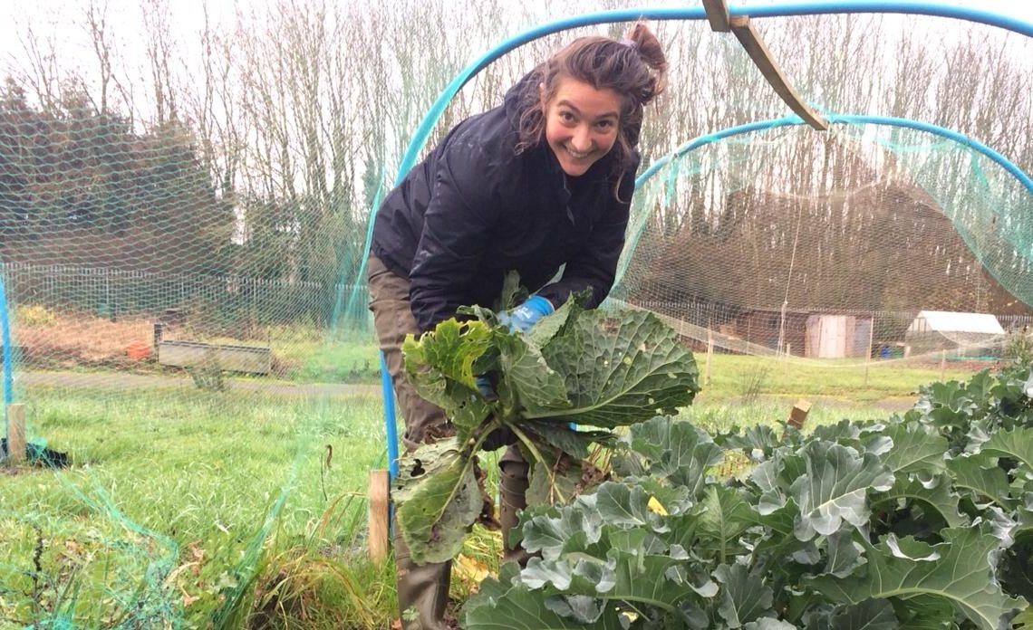 Marta Crispo in a lush allotment, who has published 2 new papers