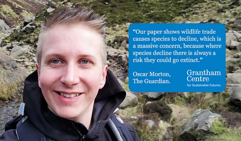 Oscar Morton, whose Wildlife trade research was featured in Guardian