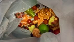 fruit in a bin