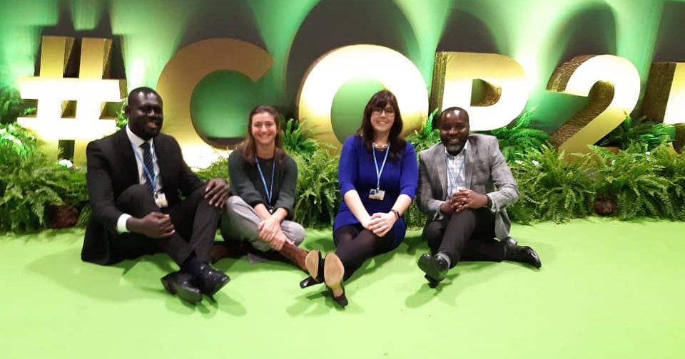 COP25 social scientist Theresa Nelson and other Grantham Scholars at COP25