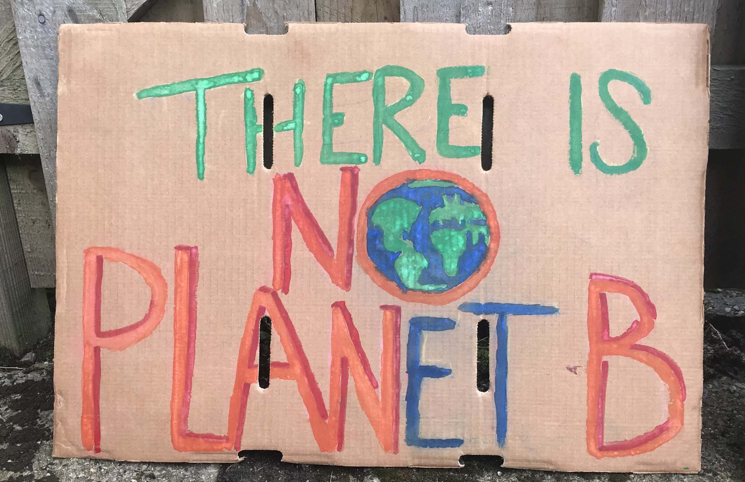 a poster for the Time Is Now march which reads there is no planet b